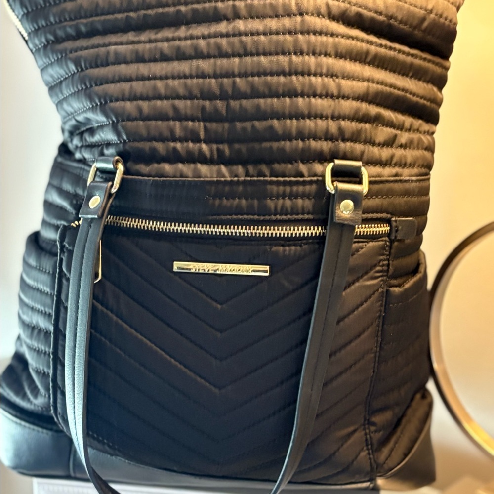 Steve Madden Quilted Chevron Backpack
